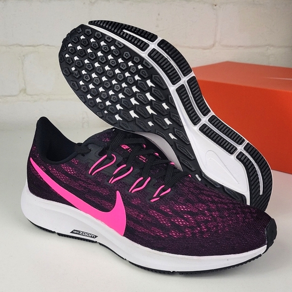 Nike Shoes - 💥SOLD💥Nike Air Zoom Pegasus 36 Running Shoe Black / Pink Blast Women's 8